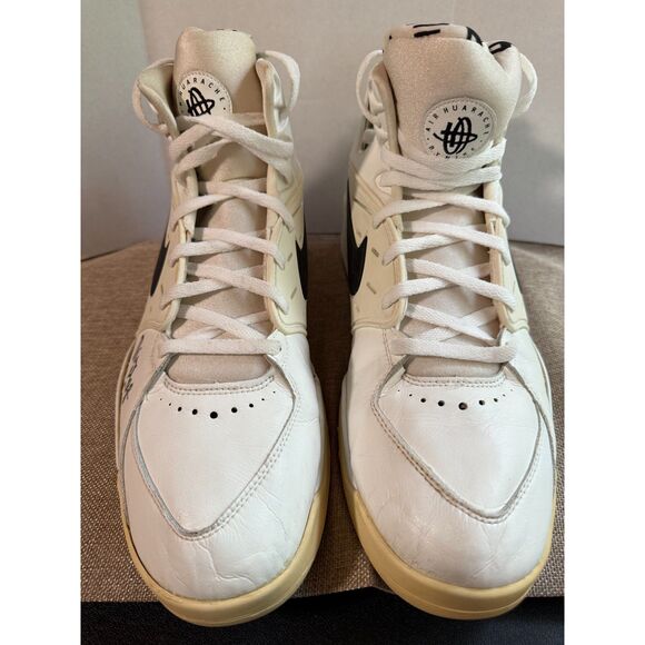 Vintage 1992 Nike Air Dynamic Flight Huarache White/Black Size 17.5 — Autograph - Picture 1 of 10